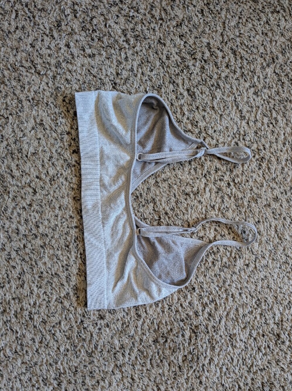 Grey Triangle Ribbed Bra - Colsie - Small - Picture 2 of 3